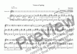 page one of Voices of Spring J Strauss[Clarinet]