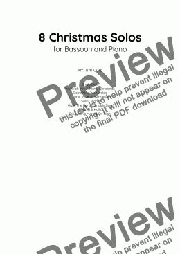 page one of 8 Christmas Solos for Bassoon and Piano