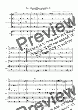 page one of 2 Classical Favourites for Wind Quartet (volume three)
