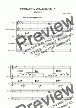 page one of Principal Uncertainty (alto sax & flute)