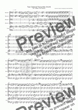 page one of 2 Classical Favourites for Bassoon Quartet (volume four)