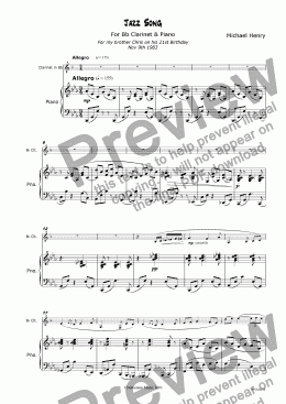 page one of Jazz Song
