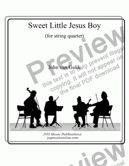 page one of Sweet Little Jesus Boy