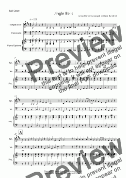 page one of Jingle Bells (Easy Version!) for Trumpet and Cello Duet