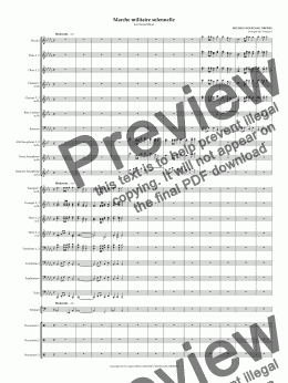 page one of Solemn March - Score and parts