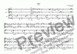 page one of Tango [Albeniz] Clarinet duet
