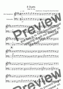 page one of 8 Duets for Alto Saxophone and Cello