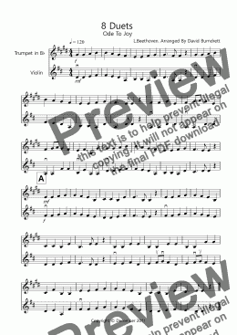 page one of 8 Duets for Trumpet and Violin