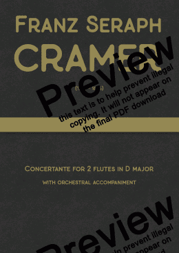 page one of Cramer - Concertante for 2 flutes in D major