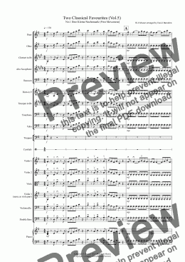 page one of 2 Classical Favourites for School Orchestra (volume five)