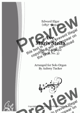 page one of Organ: Ave Maris Stella (Motet in G Major Op. 2, No. 3) - Edward Elgar