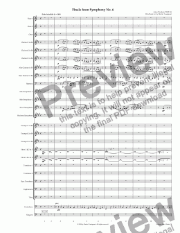 page one of Symphony No. 6 - Finale