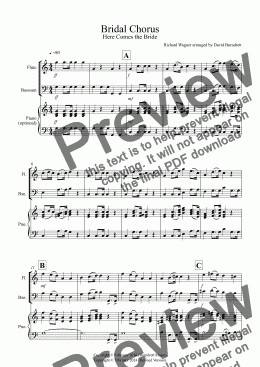 page one of Bridal Chorus for Flute and Bassoon Duet