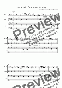 page one of In the Hall of the Mountain King for Tuba Duet