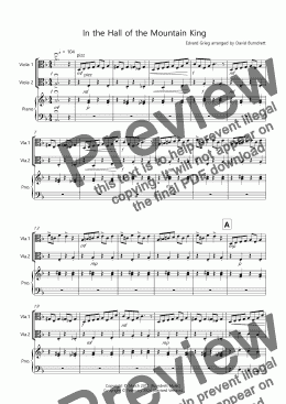 page one of In the Hall of the Mountain King for Viola Duet