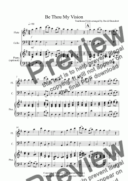 page one of Be Thou My Vision for Flute and Cello Duet