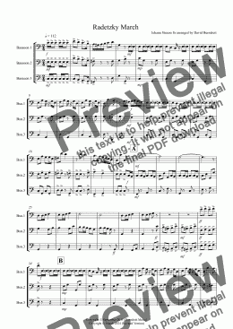 page one of Radetzky March for Bassoon Trio