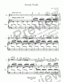page one of Rondo for Flute & Piano