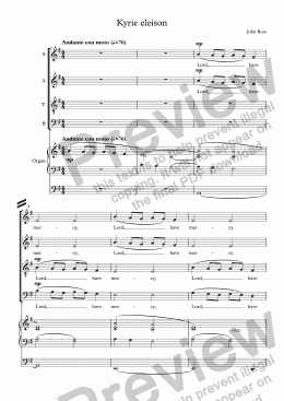page one of Phoenix Mass - Kyrie eleison