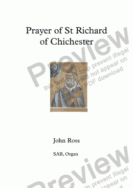 page one of Prayer of St Richard of Chichester