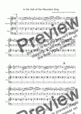 page one of In the Hall of the Mountain King for Flute and Bassoon