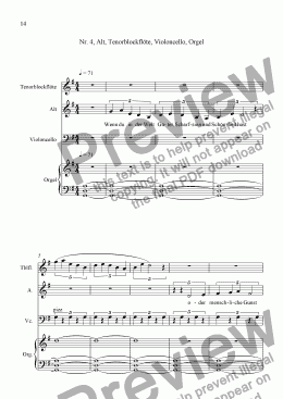 page one of Cantata 2: 4. Accompagnato - Alto, Recorder, Vc. and Og.