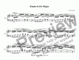 page one of Etude in Eb Major