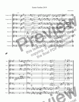 page one of Easter Fanfare 2019