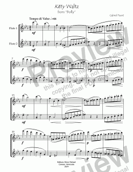 page one of Faure Kitty Waltz - Full Score