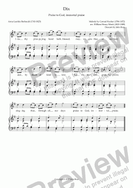 page one of Dix (Praise to God, immortal praise) - Descant