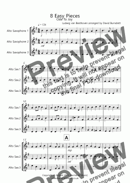 page one of 8 Easy Trios for Alto Saxophone
