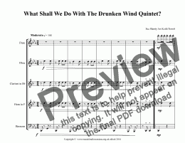 page one of What Shall We Do With The Drunken Wind Quintet?