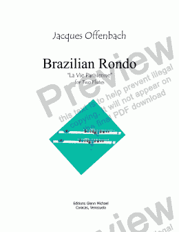 page one of  Ronde_du_Brésilien  for Two Flutes