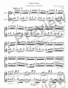 page one of Intermezzo  for 2 flutes 