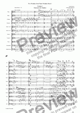 page one of Piano Preludes Book 1: 5 Preludes