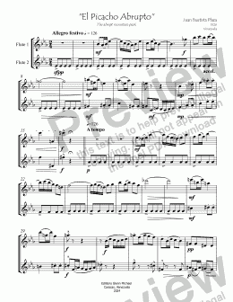 page one of Mountain Peaks  for Two Flutes 