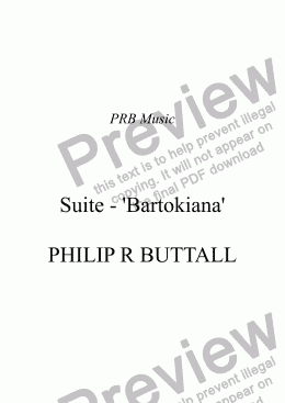 page one of Suite - ’Bartokiana’