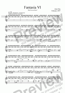 page one of Fantasia 6  "Half-Second-Hand" [2007]