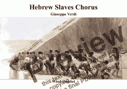page one of Hebrew Slaves Chorus from Nabucco ("Va, pensiero") for Wind Quintet