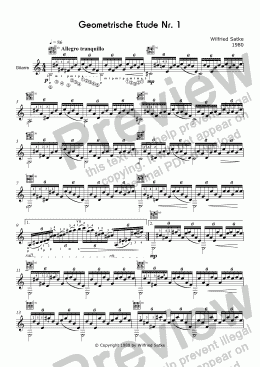 page one of Geometrische Etude Nr. 1