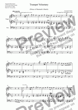 page one of Trumpet Voluntary - Jeremiah Clarke