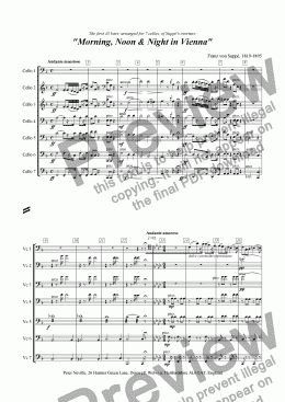 page one of Morning Noon & Night in Vienna Overture, septet arr of opening