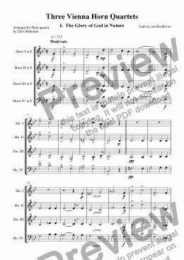 page one of Three Viennese Horn Quartets - Complete Set