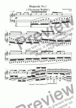 page one of Rhapsody No.1