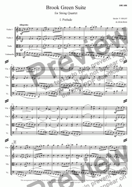 page one of Brook Green Suite - 1. Prelude