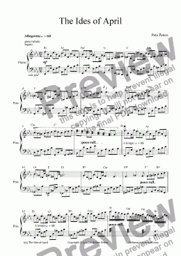 page one of The Ides of April [Piano solo]