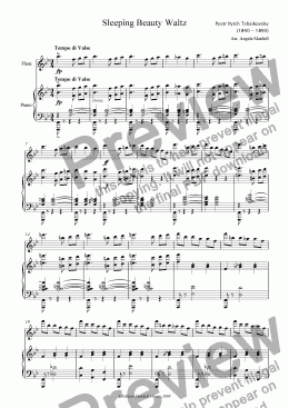 page one of Sleeping Beauty Waltz (Difficult)