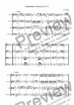 page one of Gallimathias Musicum KV 32