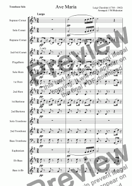 page one of Ave Maria (Trombone Solo)