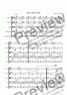 page one of Skye Boat Song